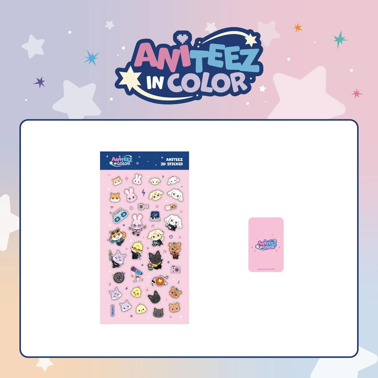 [PRE-ORDER] ATEEZ - ANITEEZ 3D Sticker [ANITEEZ IN COLOR Official MD]