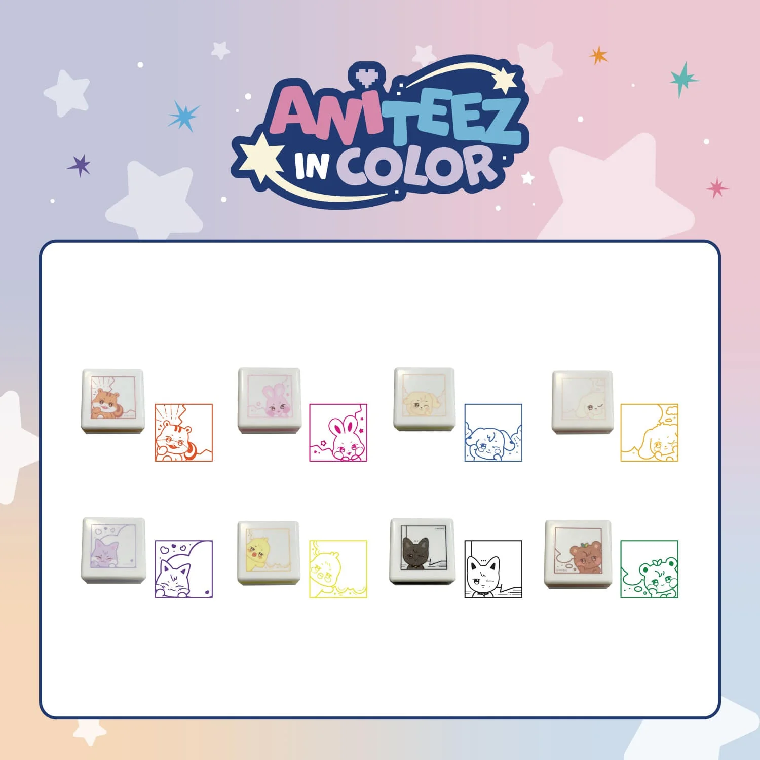 [PRE-ORDER] ATEEZ - Speech Bubble Stamp [ANITEEZ IN COLOR Official MD]