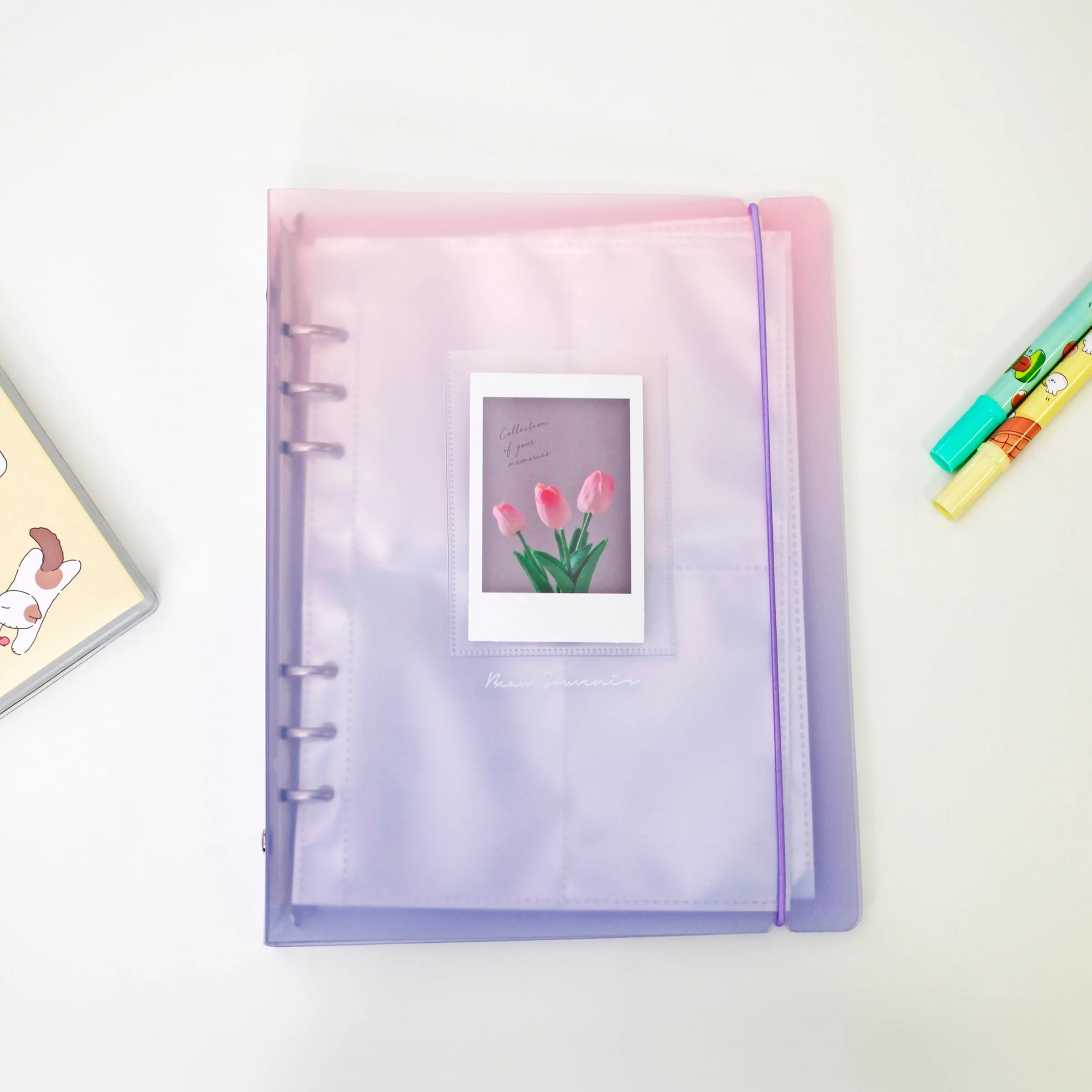 Beau Souvenir Tulip A5 Photocard Binder Album [Purple - 120 Pockets] - Image 3