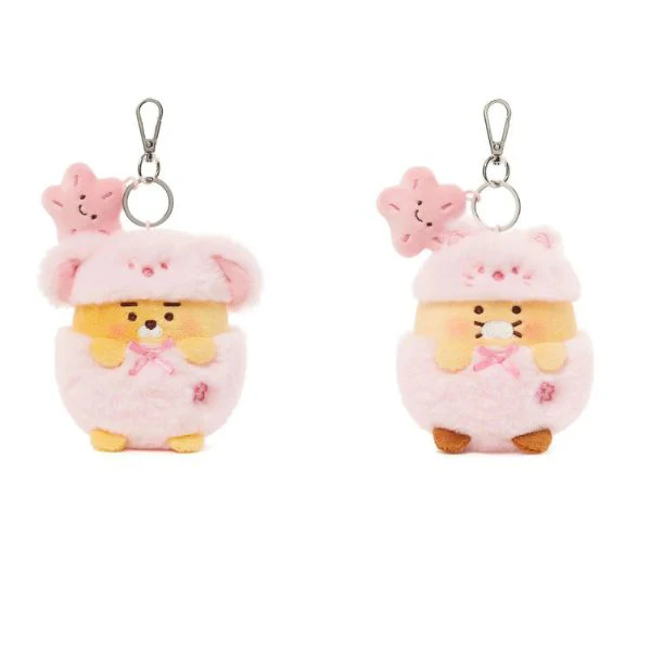 Kakao Friends - Pink Blossom Plush Keyring & Photocard Set