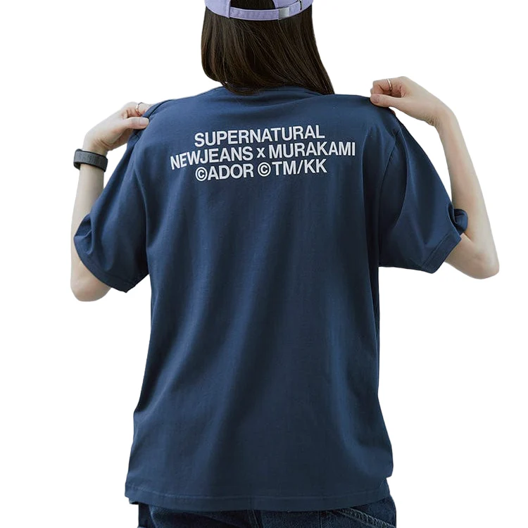 NewJeans - T-Shirt (Navy) [NJ x MURAKAMI] - Image 3
