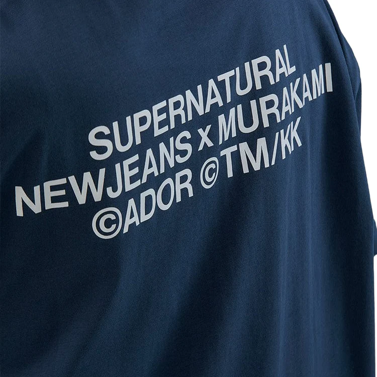 NewJeans - T-Shirt (Navy) [NJ x MURAKAMI] - Image 5