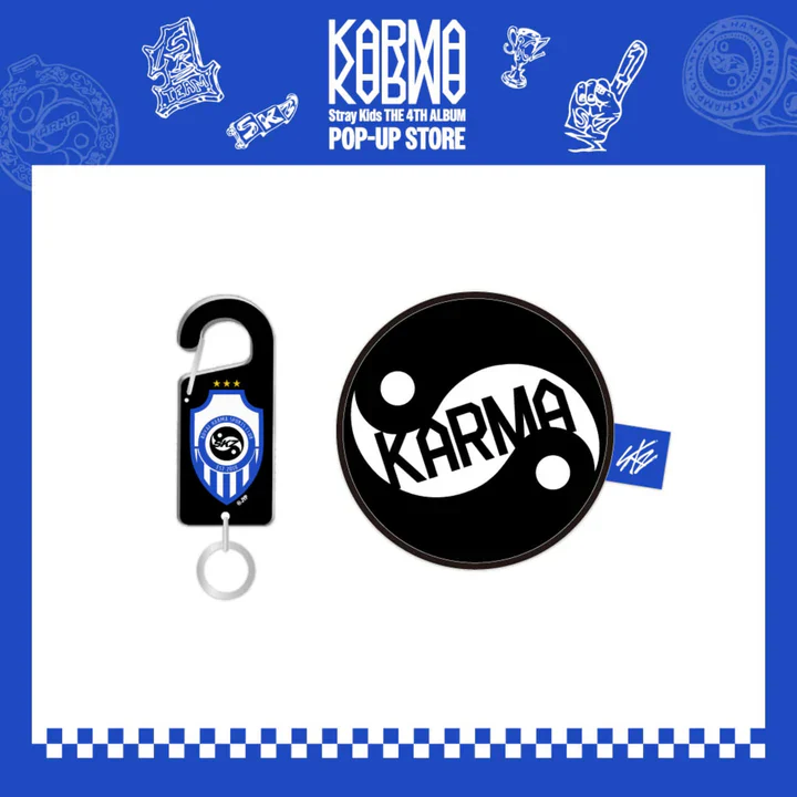 Stray Kids - Acrylic Carabiner & Ball Pouch Set [KARMA POP-UP Store Official MD]