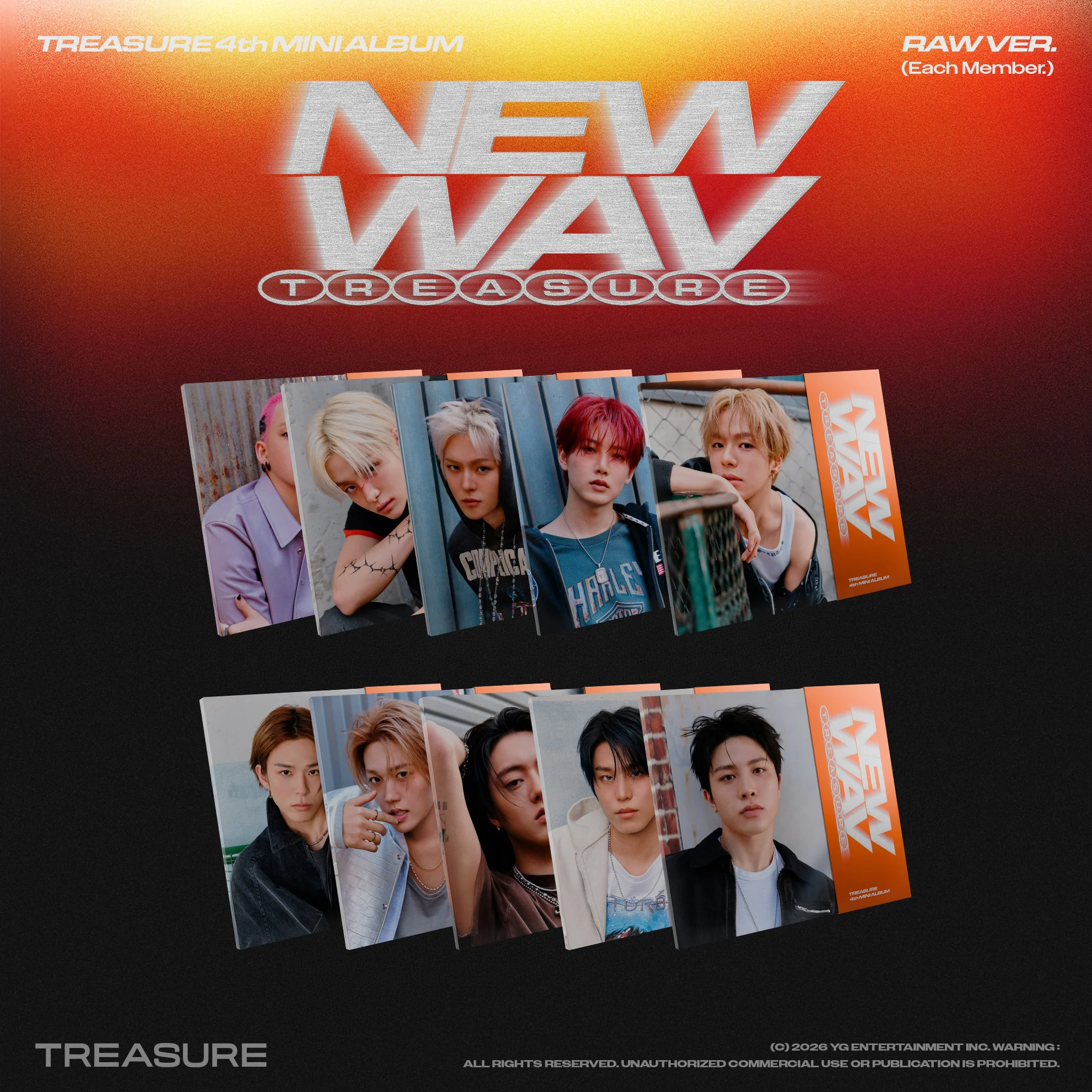 TREASURE - NEW WAV [4th Mini Album - RAW Ver.]