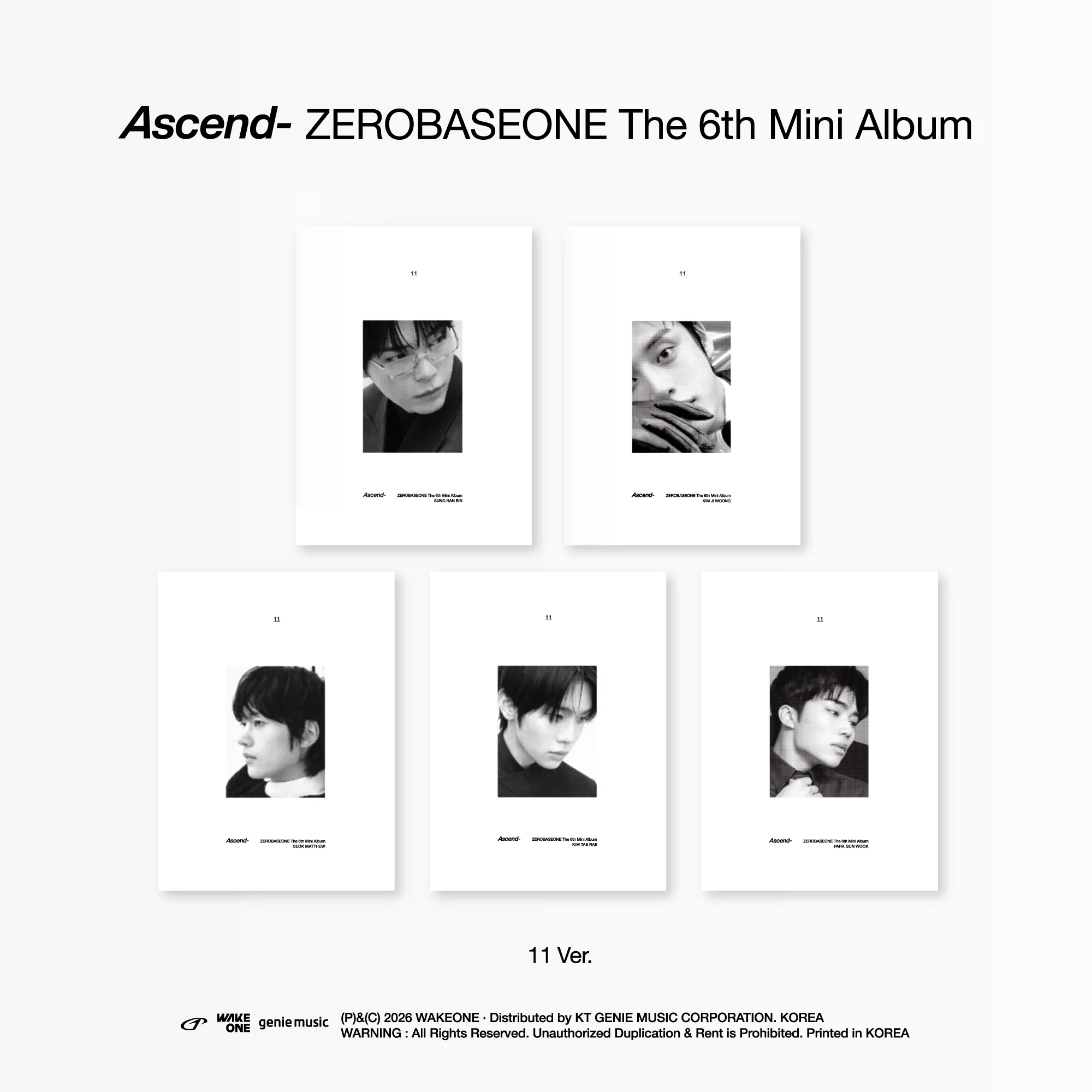 ZEROBASEONE - Ascend- [6th Mini Album - 11 Ver.]